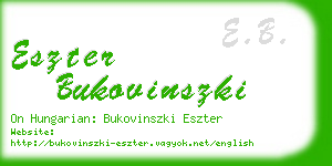 eszter bukovinszki business card